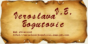 Veroslava Bogutović vizit kartica